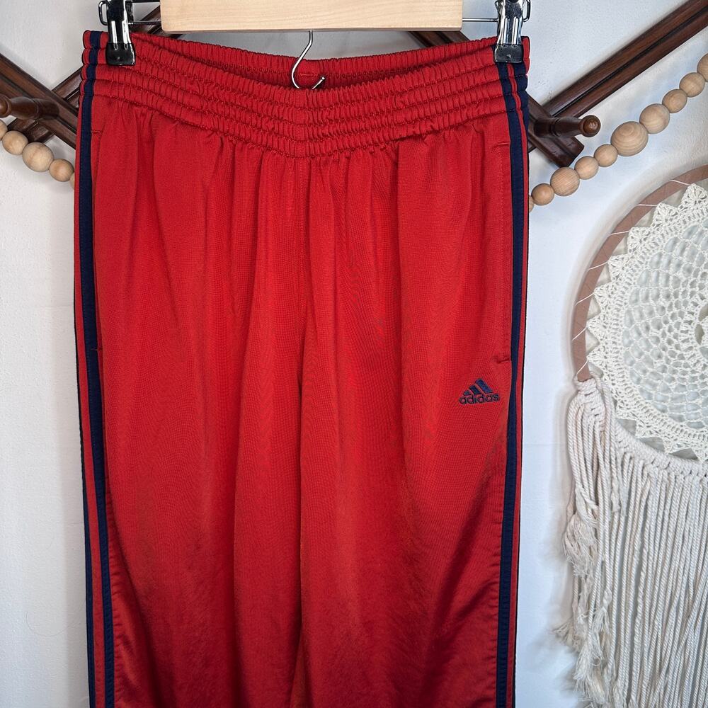 Adidas Orange Blue Stripe Wide Leg Athletic Pants